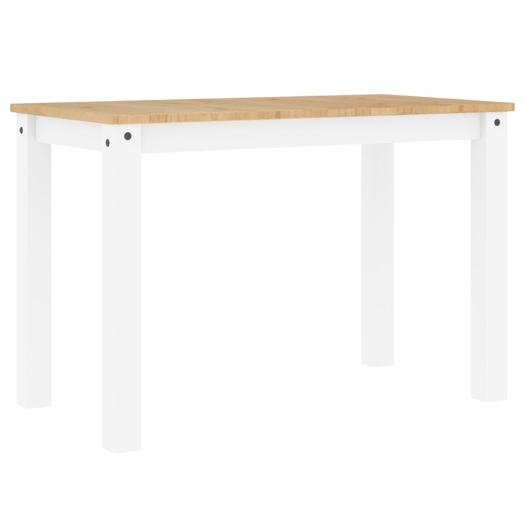 Table à manger Panama blanc 117x60x75 cm bois massif de pin - XIOS