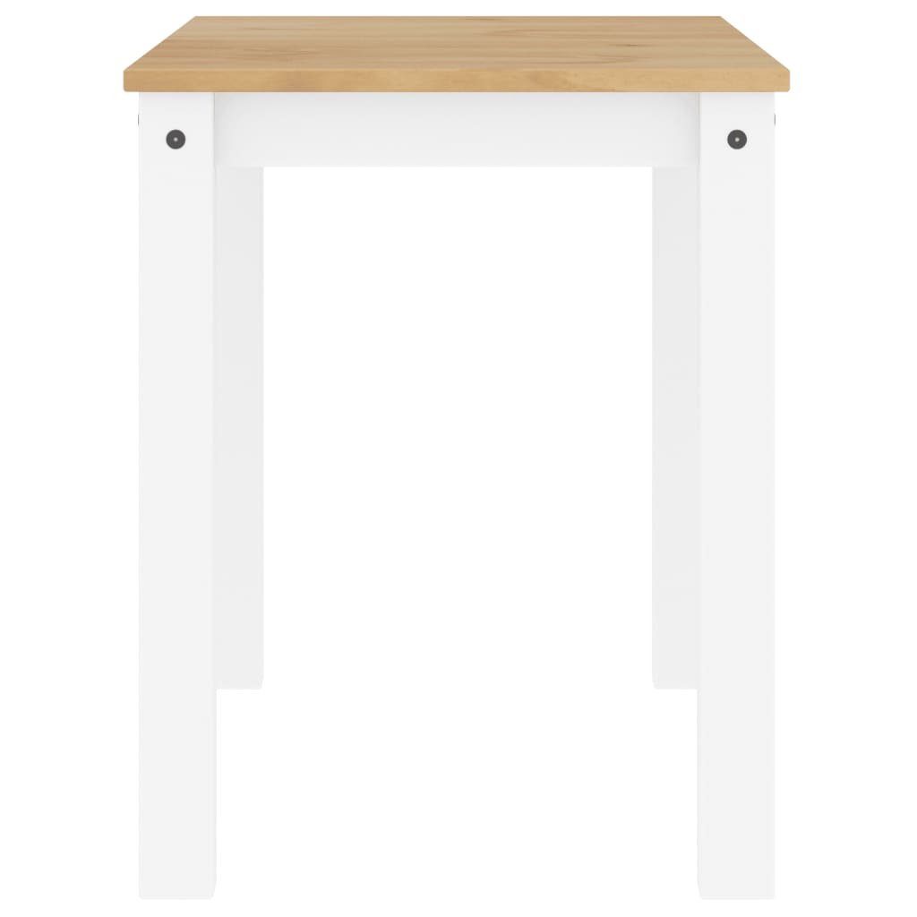 Table à manger Panama blanc 117x60x75 cm bois massif de pin - XIOS