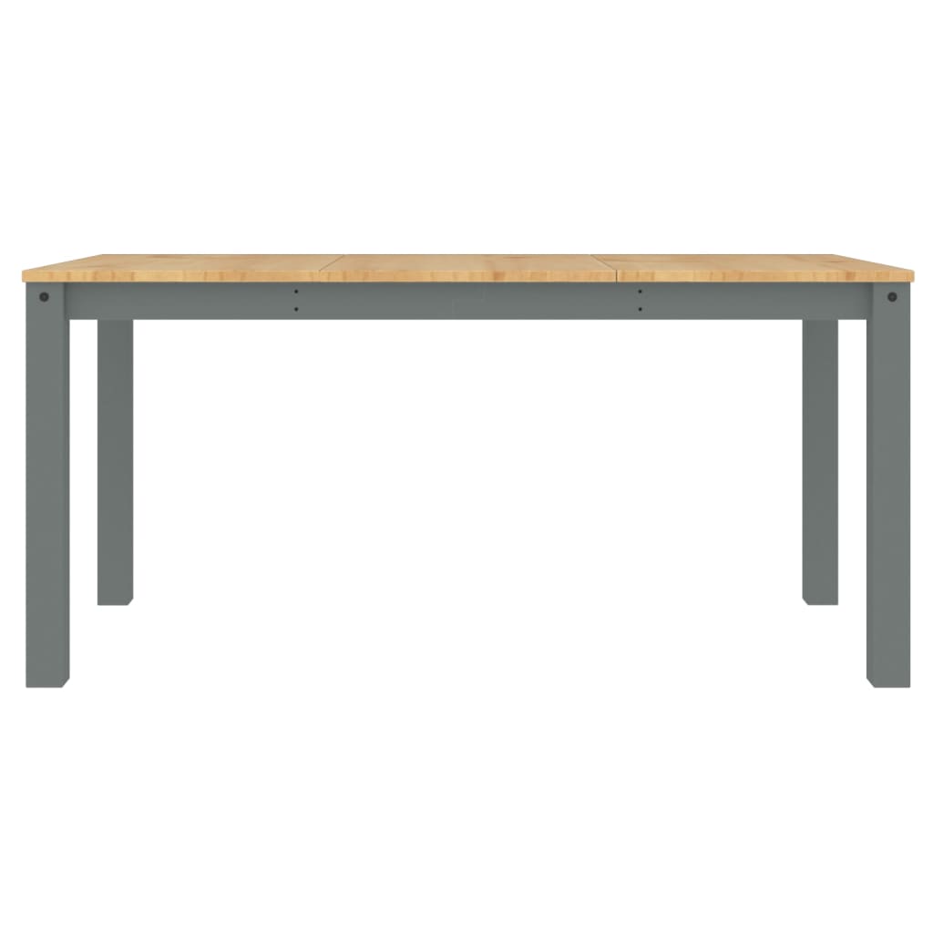 Table à manger Panama gris 160x80x75 cm bois massif de pin - XIOS