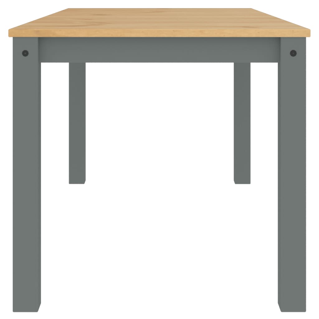 Table à manger Panama gris 160x80x75 cm bois massif de pin - XIOS