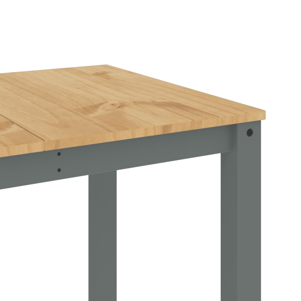 Table à manger Panama gris 160x80x75 cm bois massif de pin - XIOS
