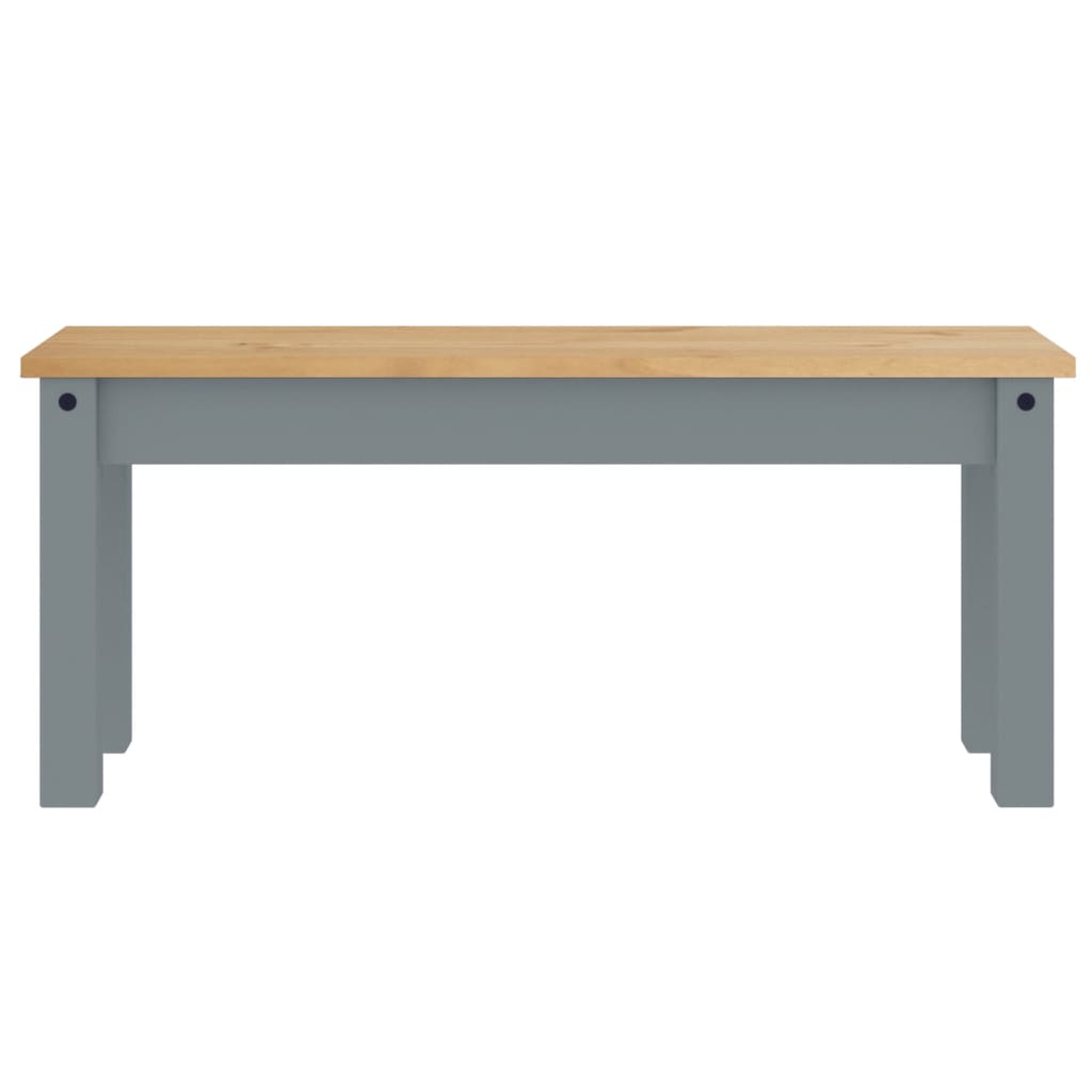 Banc à manger Panama gris 105x30x45 cm bois massif de pin - XIOS