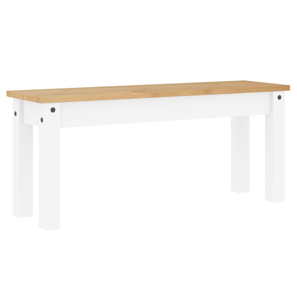 Banc à manger PANAMA blanc 105x30x45 cm bois massif de pin - XIOS