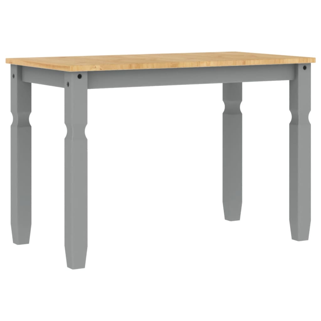 Table à manger Corona gris 112x60x75 cm bois massif de pin - XIOS