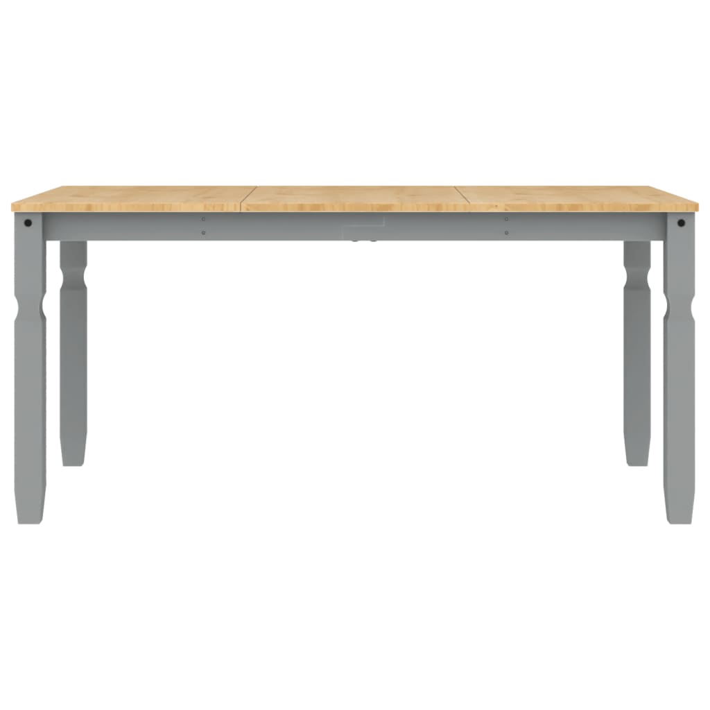 Table à manger Corona gris 160x80x75 cm bois massif de pin - XIOS