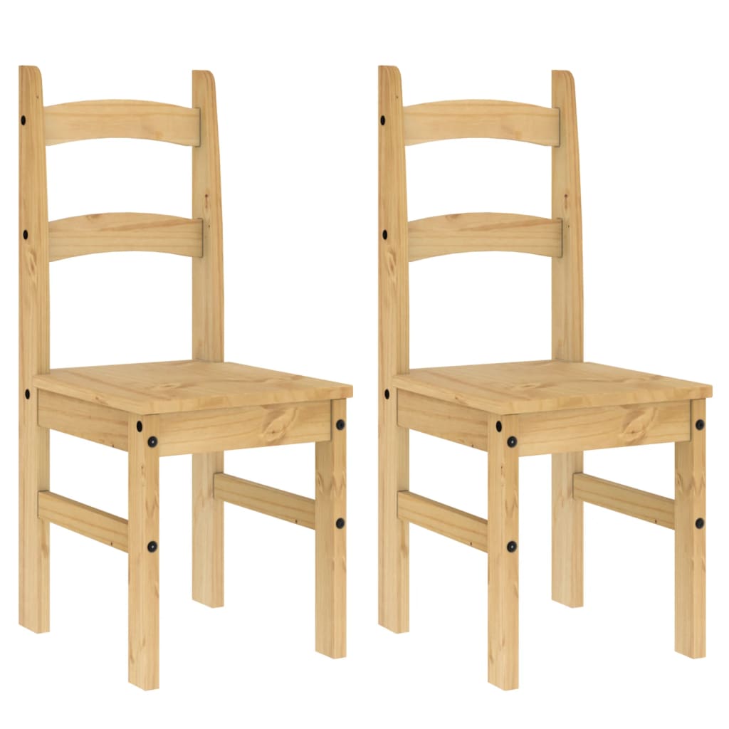 Chaises à manger lot de 2 40x46x99 cm bois massif de pin - XIOS