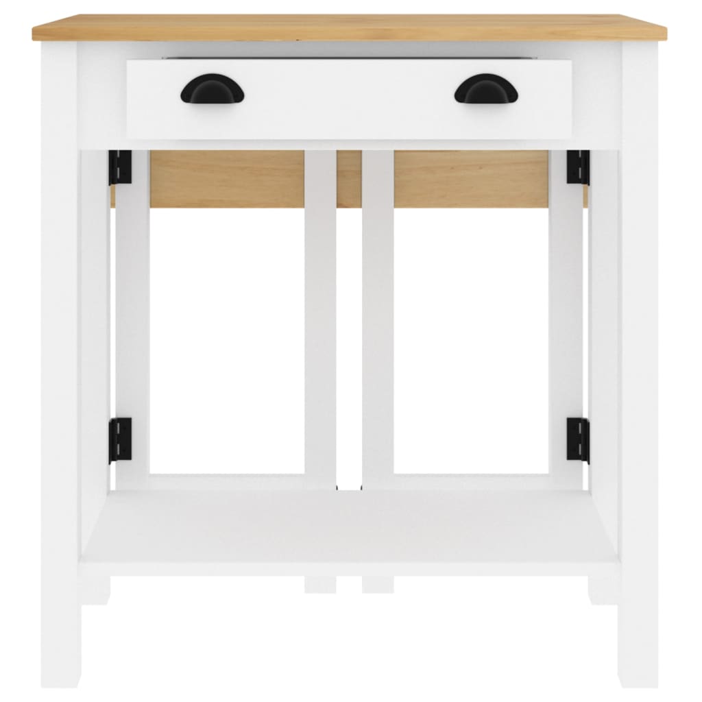 Ensemble de bar 5 pcs Blanc Bois de pin massif - XIOS