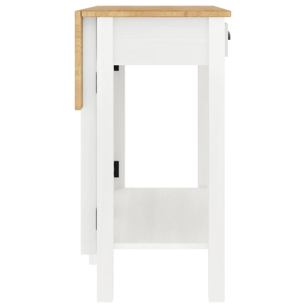 Ensemble de bar 5 pcs Blanc Bois de pin massif - XIOS