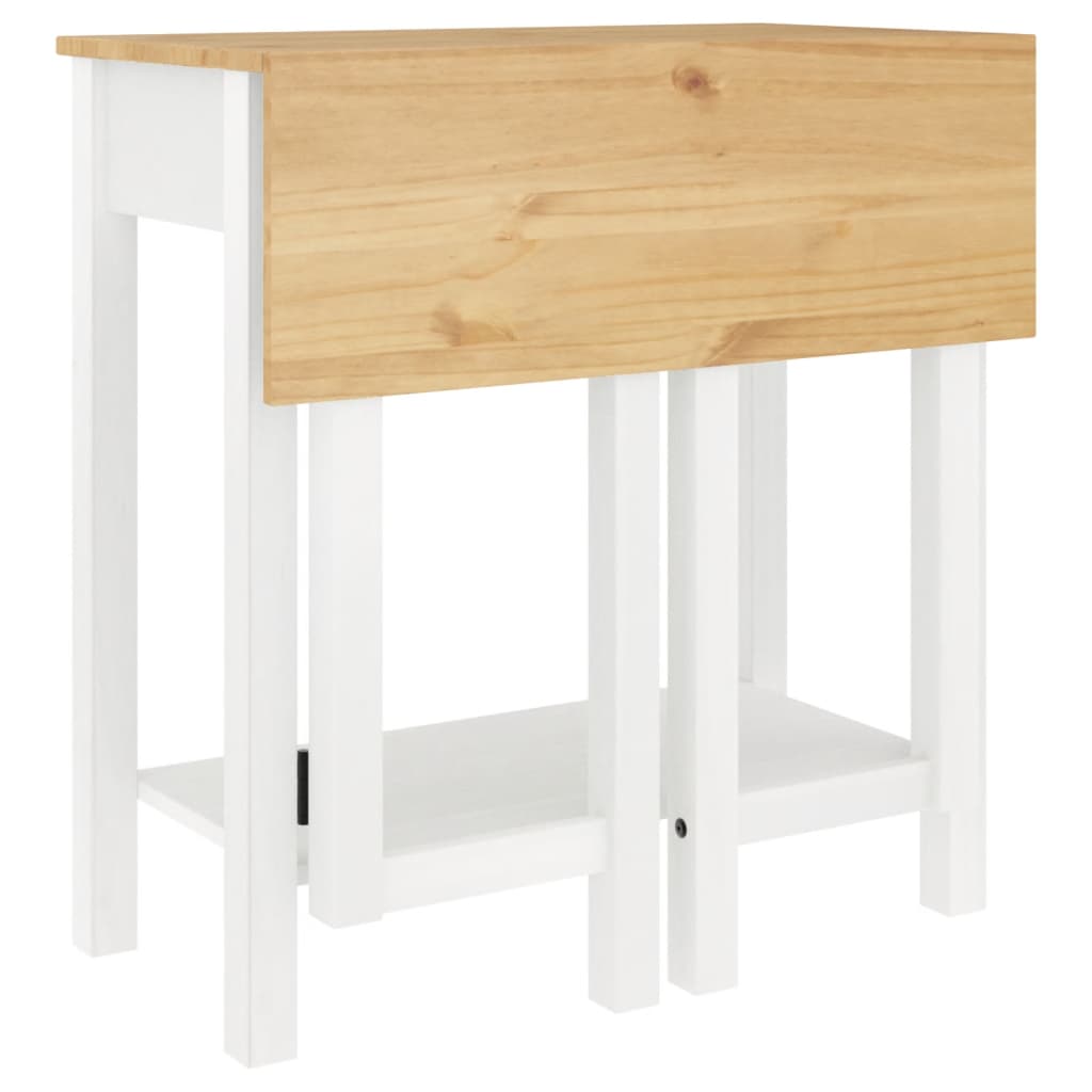 Ensemble de bar 5 pcs Blanc Bois de pin massif - XIOS