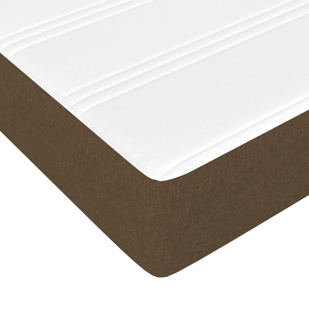 Matelas de lit à ressorts ensachés marron foncé 120x190x20 cm Matelas vidaXL