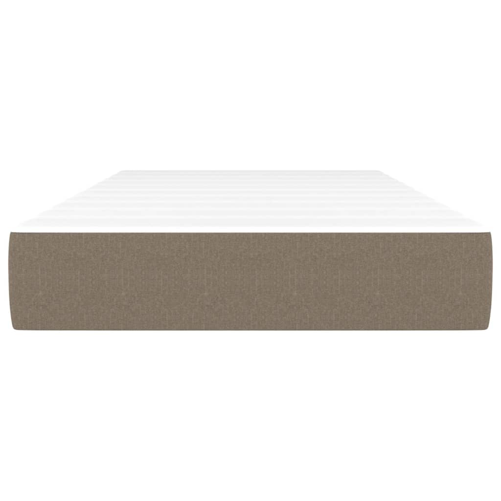 Matelas de lit à ressorts ensachés taupe 120x190x20 cm Tissu Matelas vidaXL