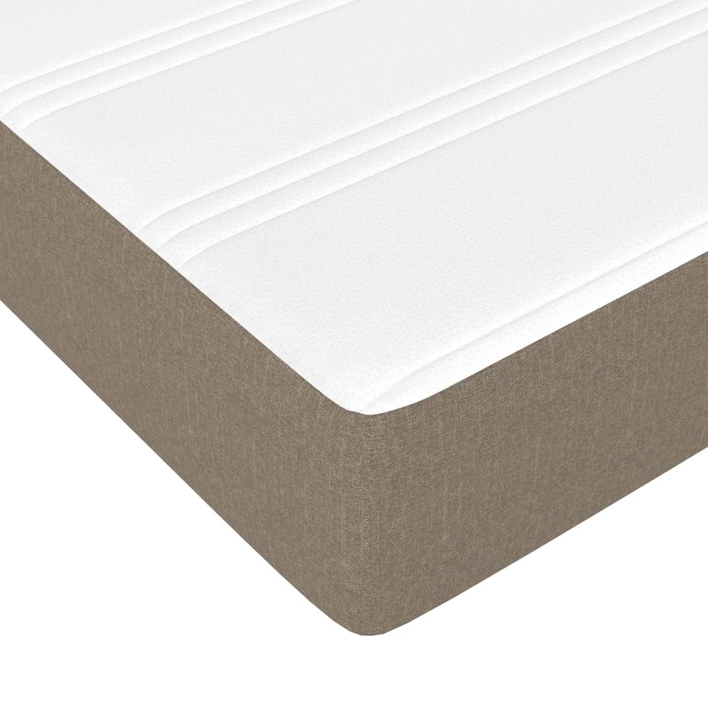 Matelas de lit à ressorts ensachés taupe 120x190x20 cm Tissu Matelas vidaXL