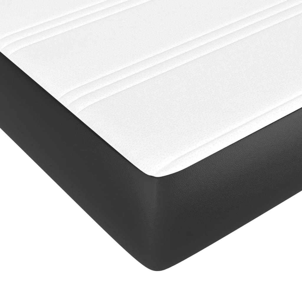 Matelas de lit à ressorts ensachés noir 120x190x20cm Similicuir - XIOS