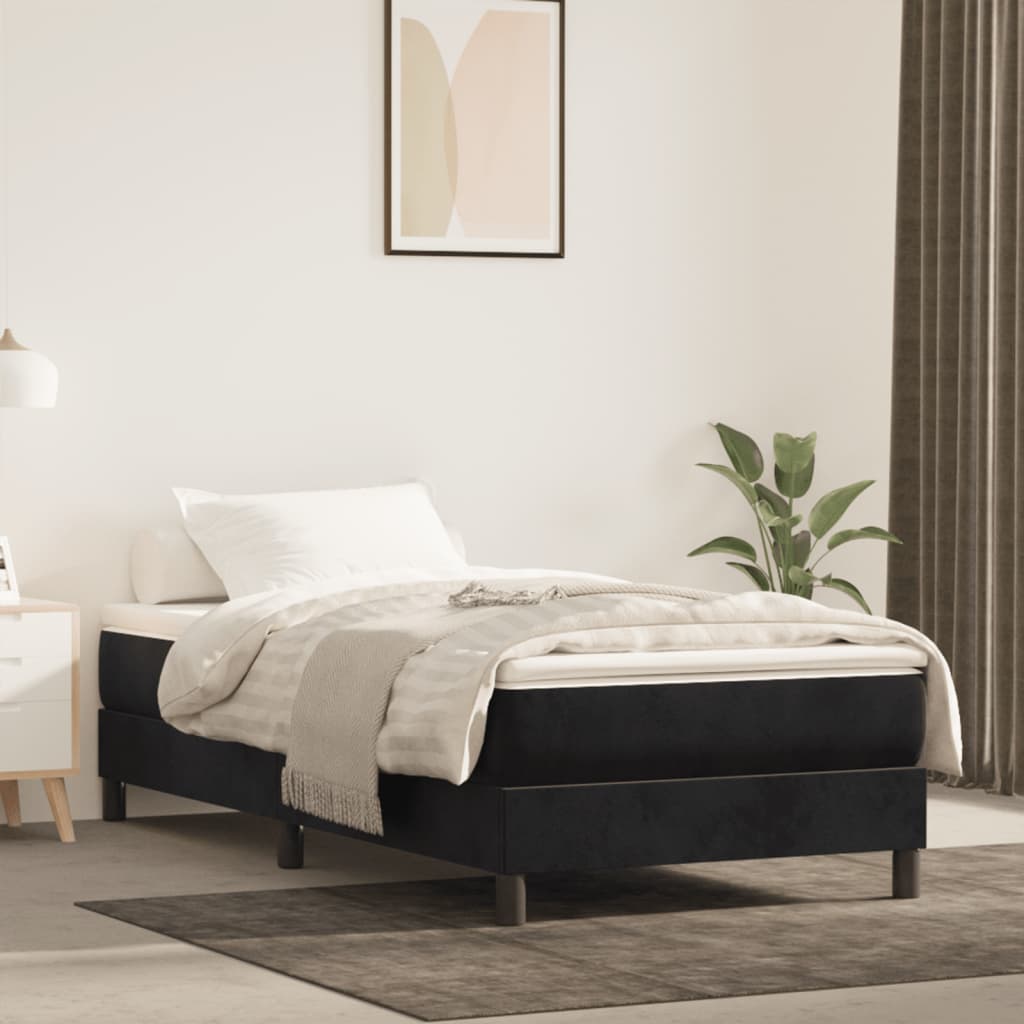 Matelas de lit à ressorts ensachés noir 120x190x20 cm velours - XIOS