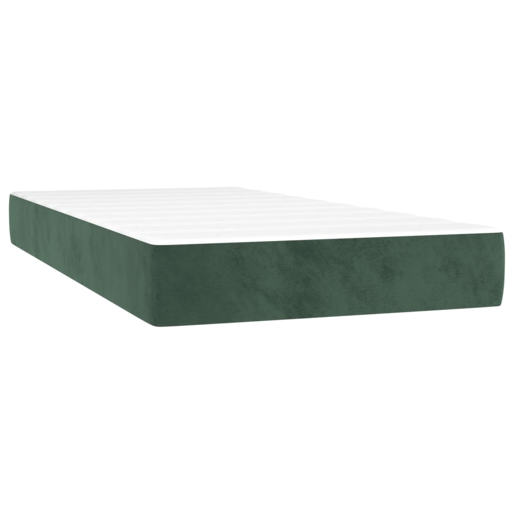Matelas de lit à ressorts ensachés vert foncé 120x190x20 cm XIOS