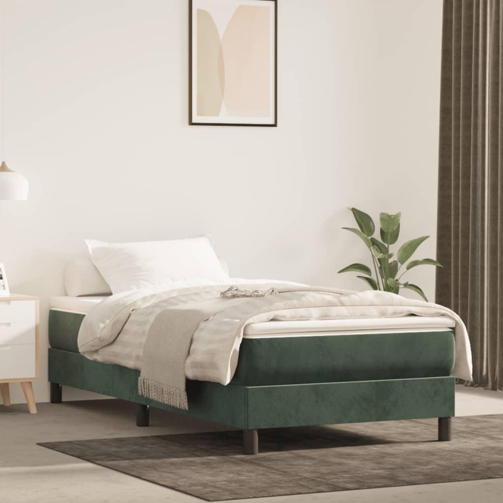Matelas de lit à ressorts ensachés vert foncé 120x190x20 cm XIOS