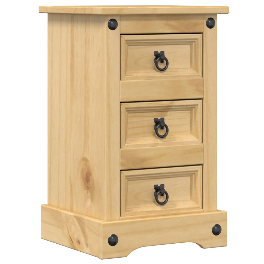 Table de chevet Corona 35x32,5x58 cm bois de pin massif - XIOS