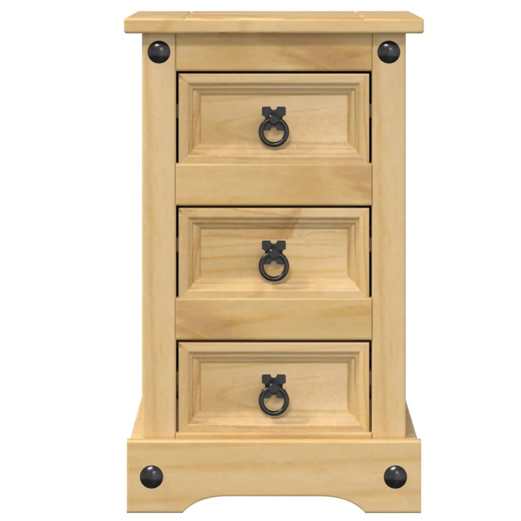 Table de chevet Corona 35x32,5x58 cm bois de pin massif - XIOS