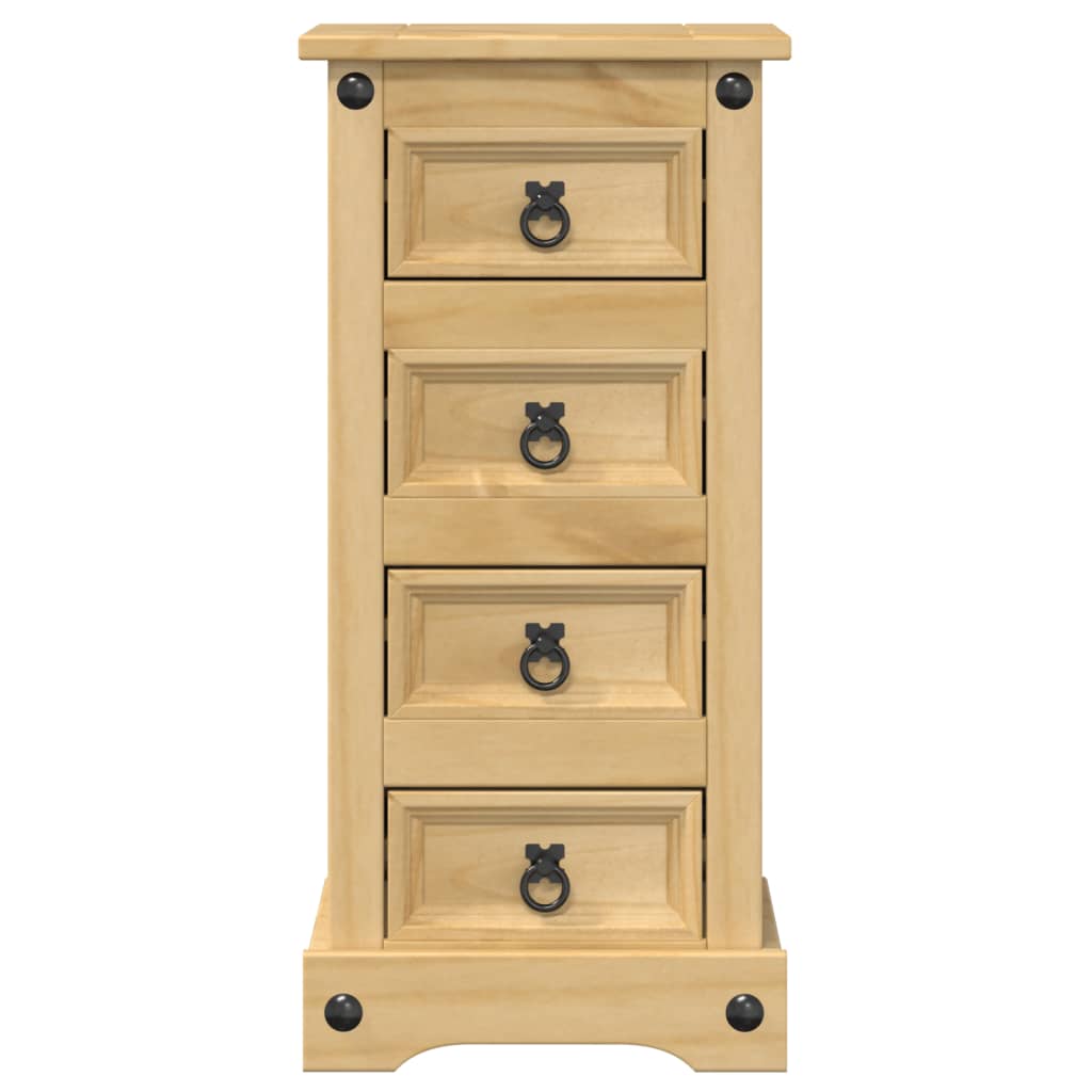 Table de chevet Corona 35x32,5x74 cm bois de pin massif - XIOS