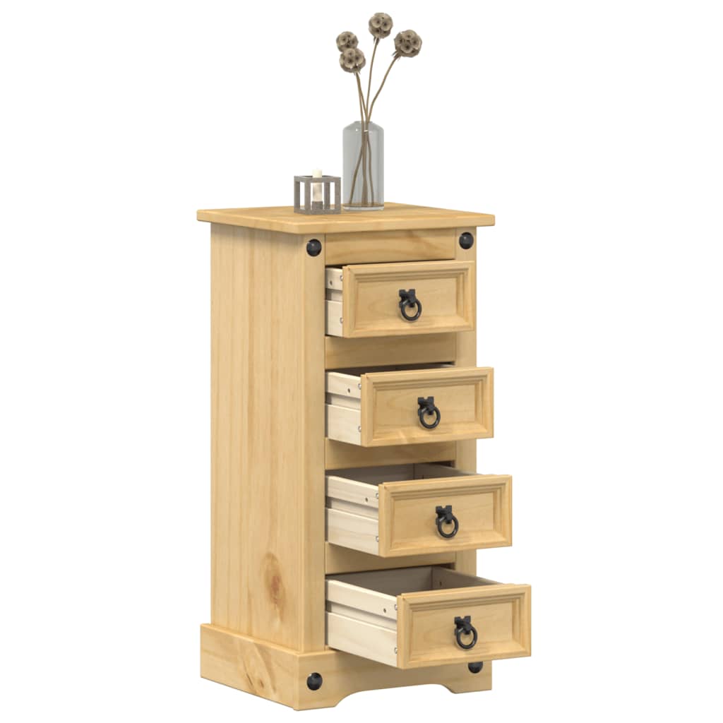 Table de chevet Corona 35x32,5x74 cm bois de pin massif - XIOS