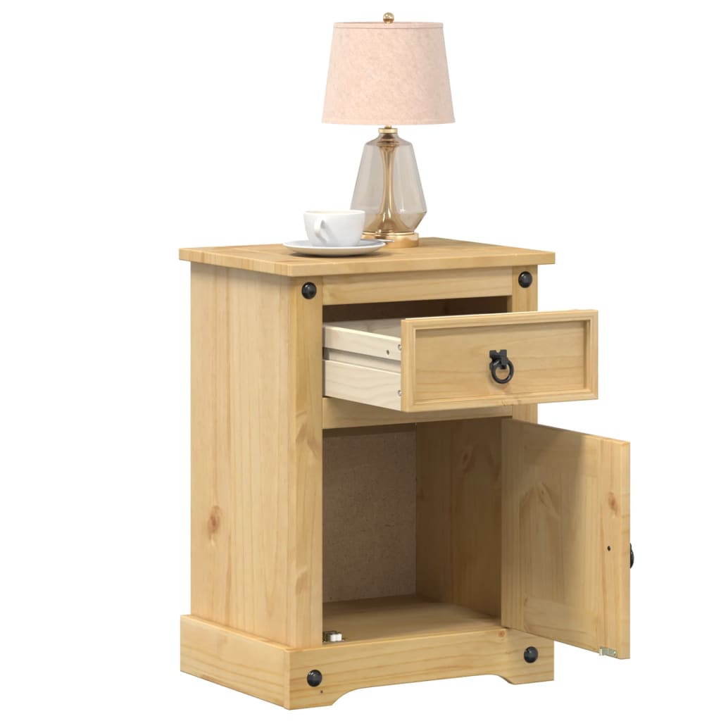 Table de chevet Corona 45x35x64 cm bois de pin massif - XIOS