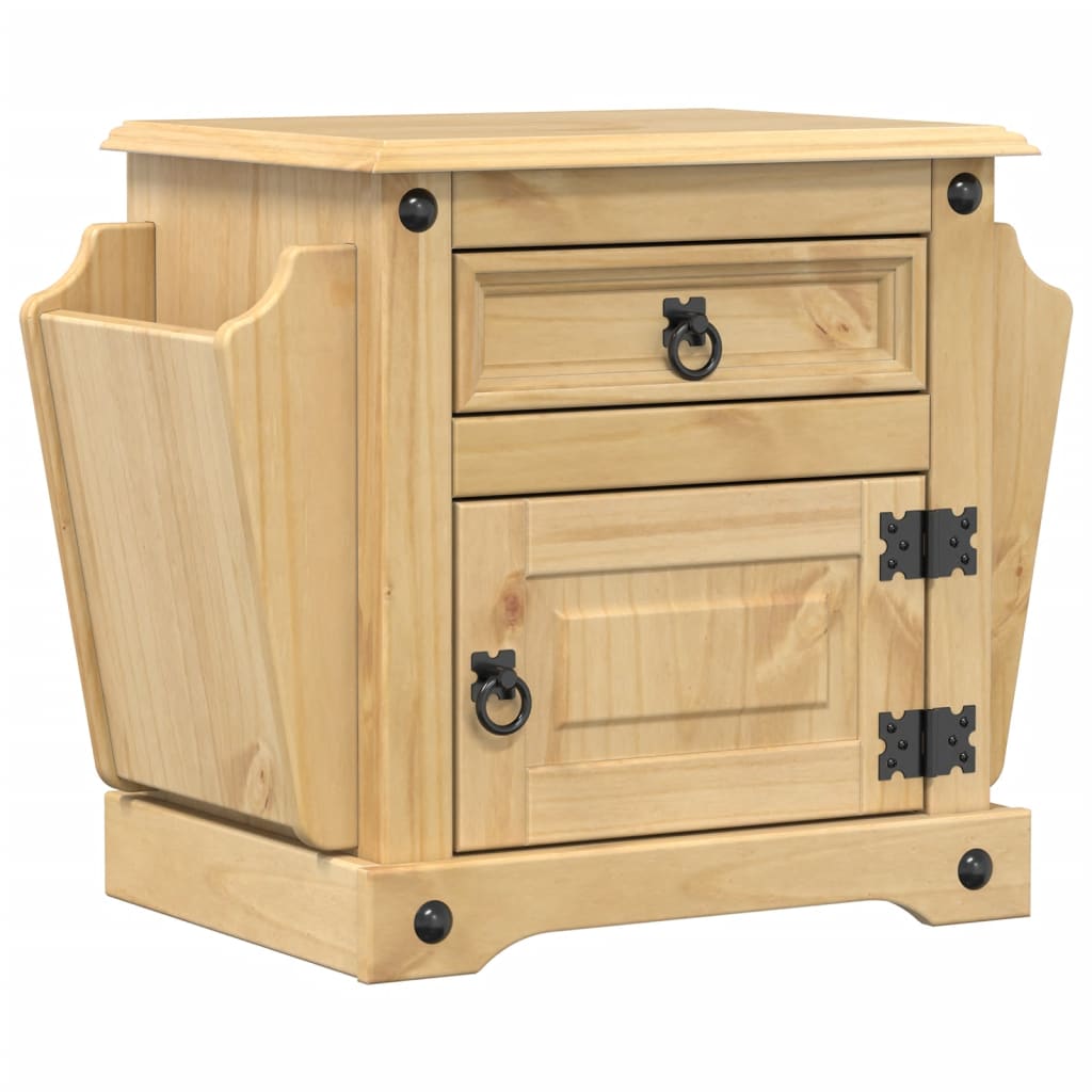 Table de chevet Corona 45x35x47,5 cm bois de pin massif - XIOS
