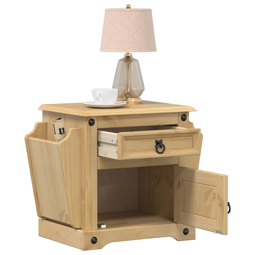 Table de chevet Corona 45x35x47,5 cm bois de pin massif - XIOS