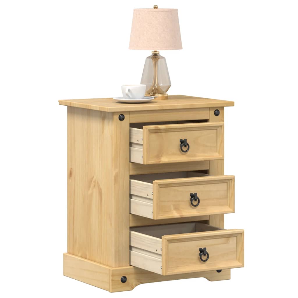 Table de chevet Corona 53x39x66 cm bois de pin massif - XIOS