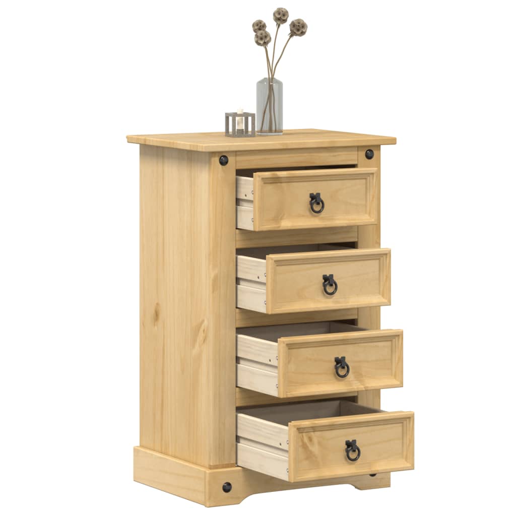 Table de chevet Corona 53x39x84 cm bois de pin massif - XIOS