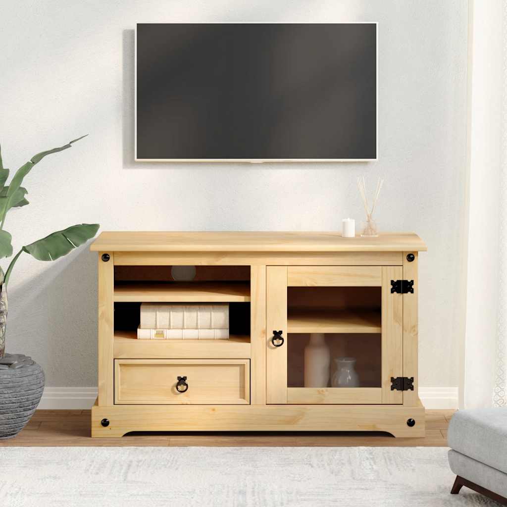 Meuble TV Corona 100x45x58 cm bois de pin massif - XIOS