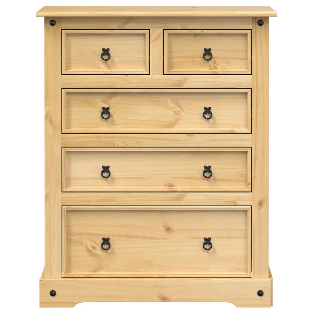 Commode Corona 92x48x114 cm bois massif de pin - XIOS