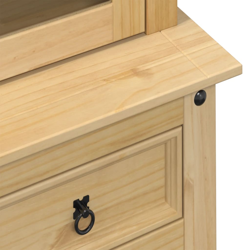 Vitrine en verre Corona 100x48,5x179 cm bois massif de pin - XIOS