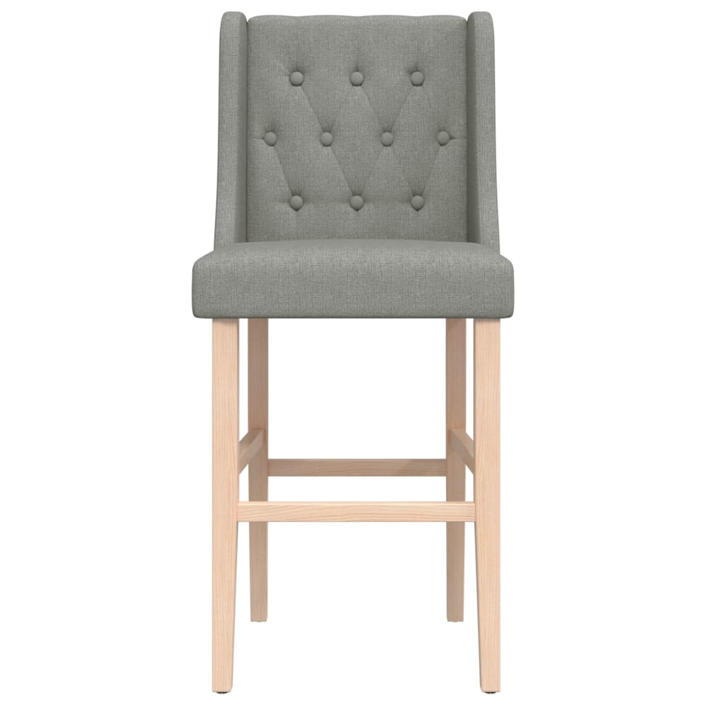 Chaises de bar lot de 2 bois massif d'hévéa et tissu - XIOS