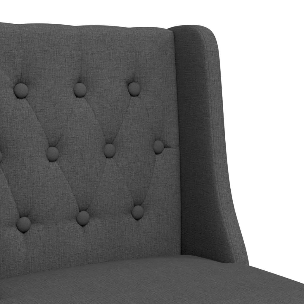 Chaises de bar lot de 2 bois massif d'hévéa et tissu - XIOS