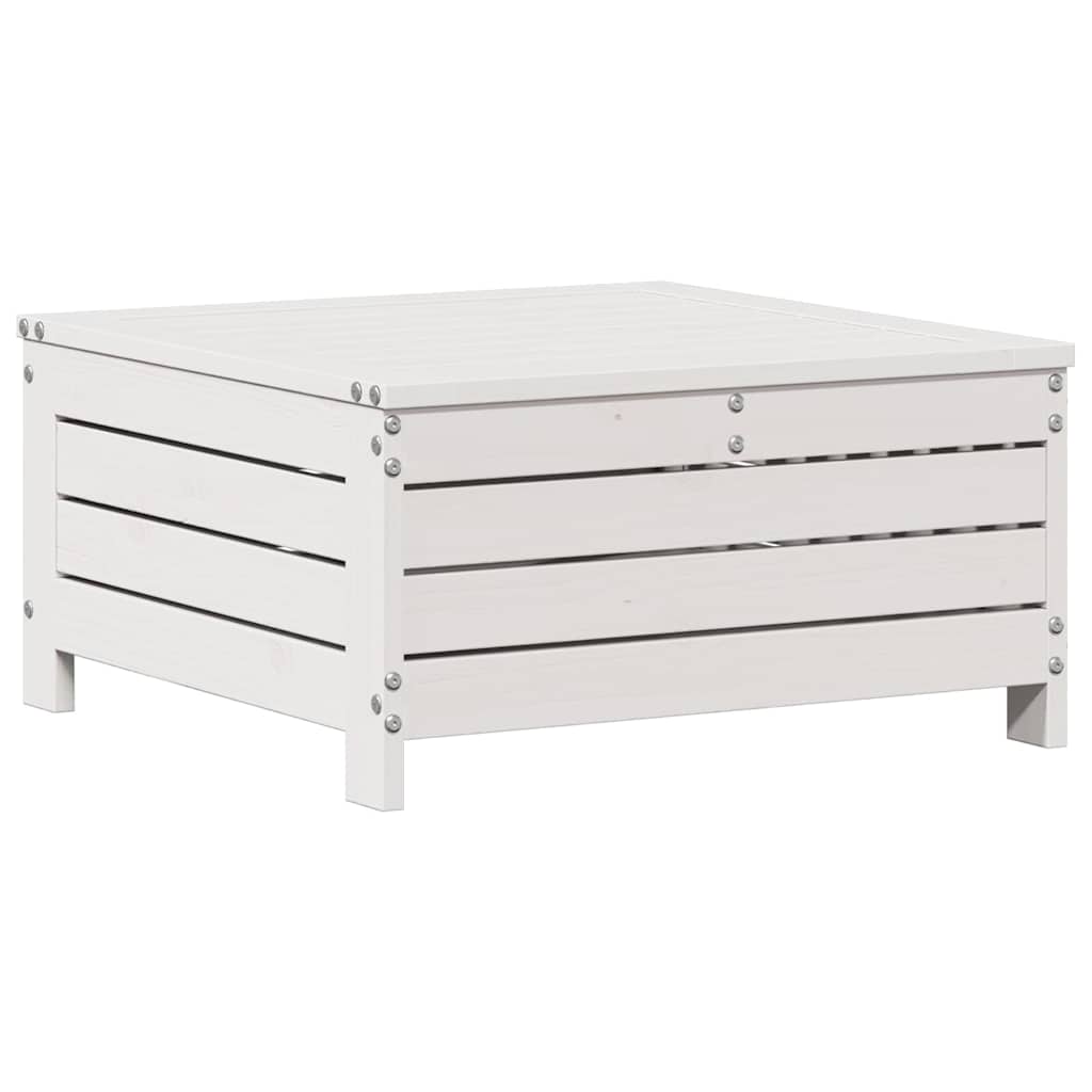 Salon de jardin avec coussins 8 pcs blanc bois de pin massif