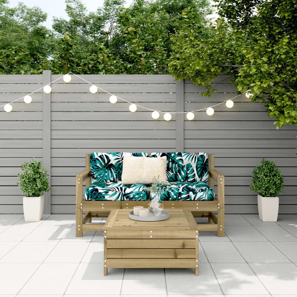 Salon de jardin 3 pcs bois de pin imprégné