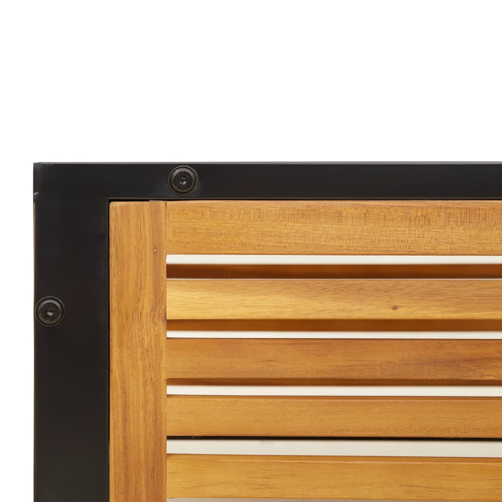 Salon de jardin avec coussins 5 pcs Bois d'acacia solide