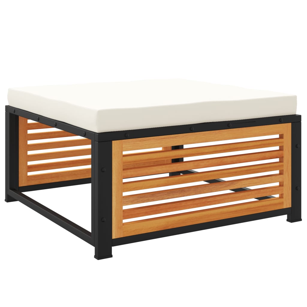 Salon de jardin avec coussins 3 pcs bois massif d'acacia