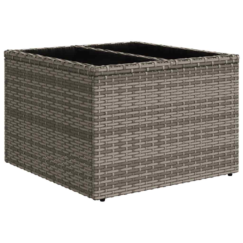 Ensemble de canapé de jardin 6 pcs avec coussins gris résine tressée