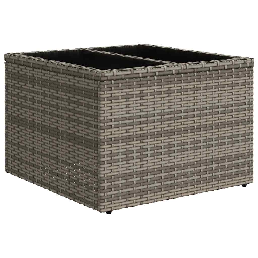 Ensemble de canapé de jardin 8 pcs avec coussins gris résine tressée