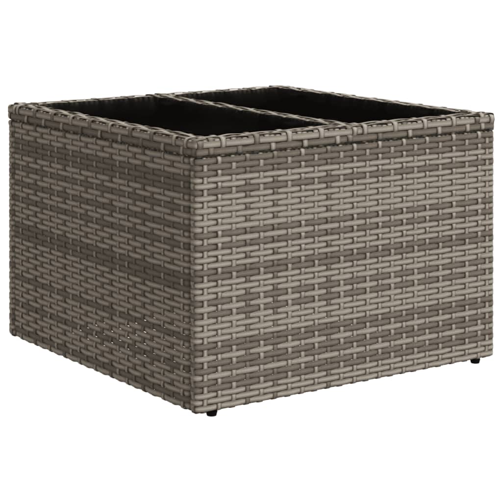 Ensemble de canapé de jardin 10 pcs avec coussins gris résine tressée