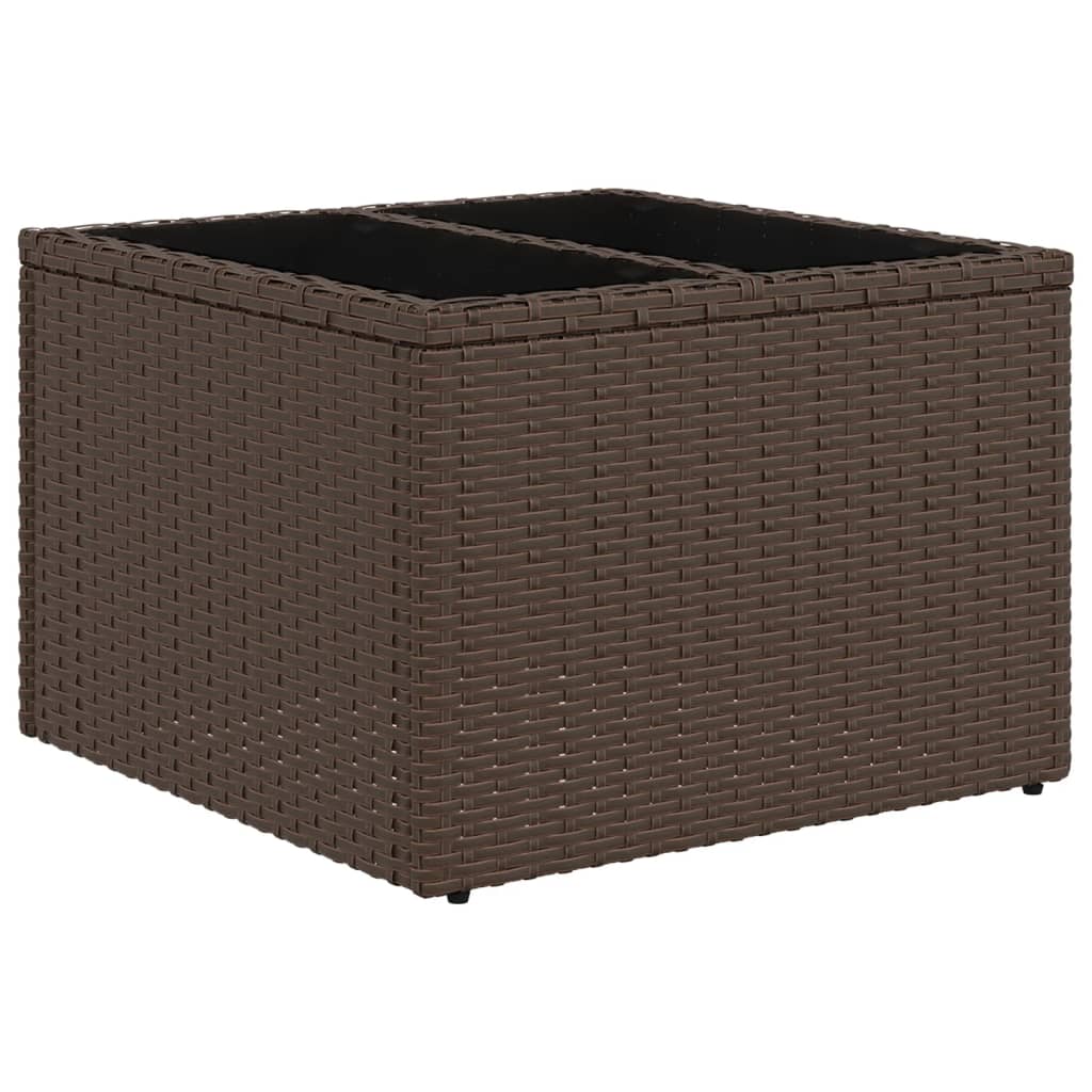Ensemble de canapé de jardin 12 pcs avec coussins marron résine tressée