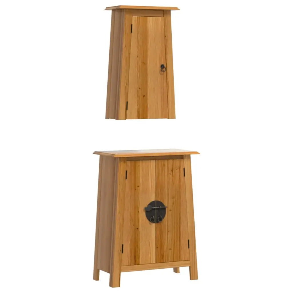 Ensemble de meubles de salle de bain 2 pcs bois de pin massif - XIOS