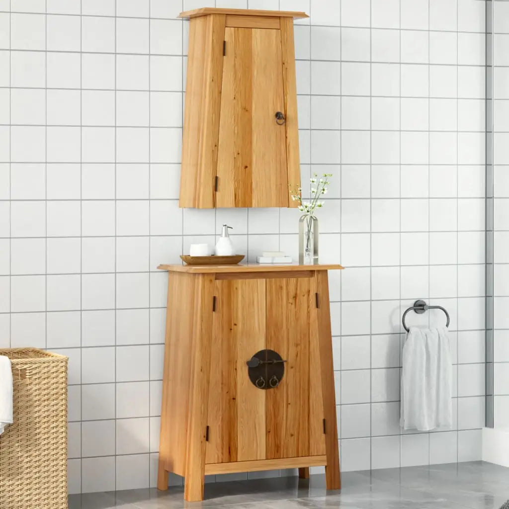 Ensemble de meubles de salle de bain 2 pcs bois de pin massif - XIOS