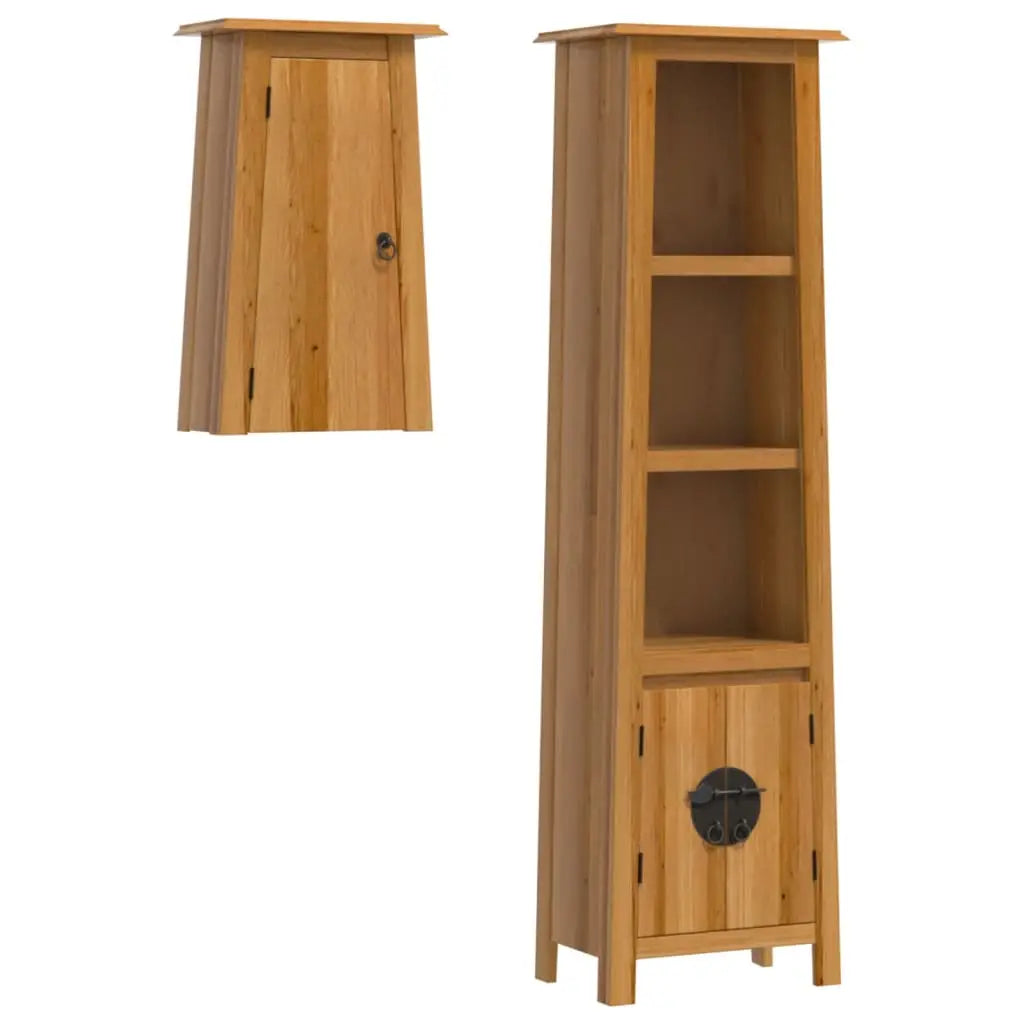 Ensemble de meubles de salle de bain 2 pcs bois de pin massif - XIOS