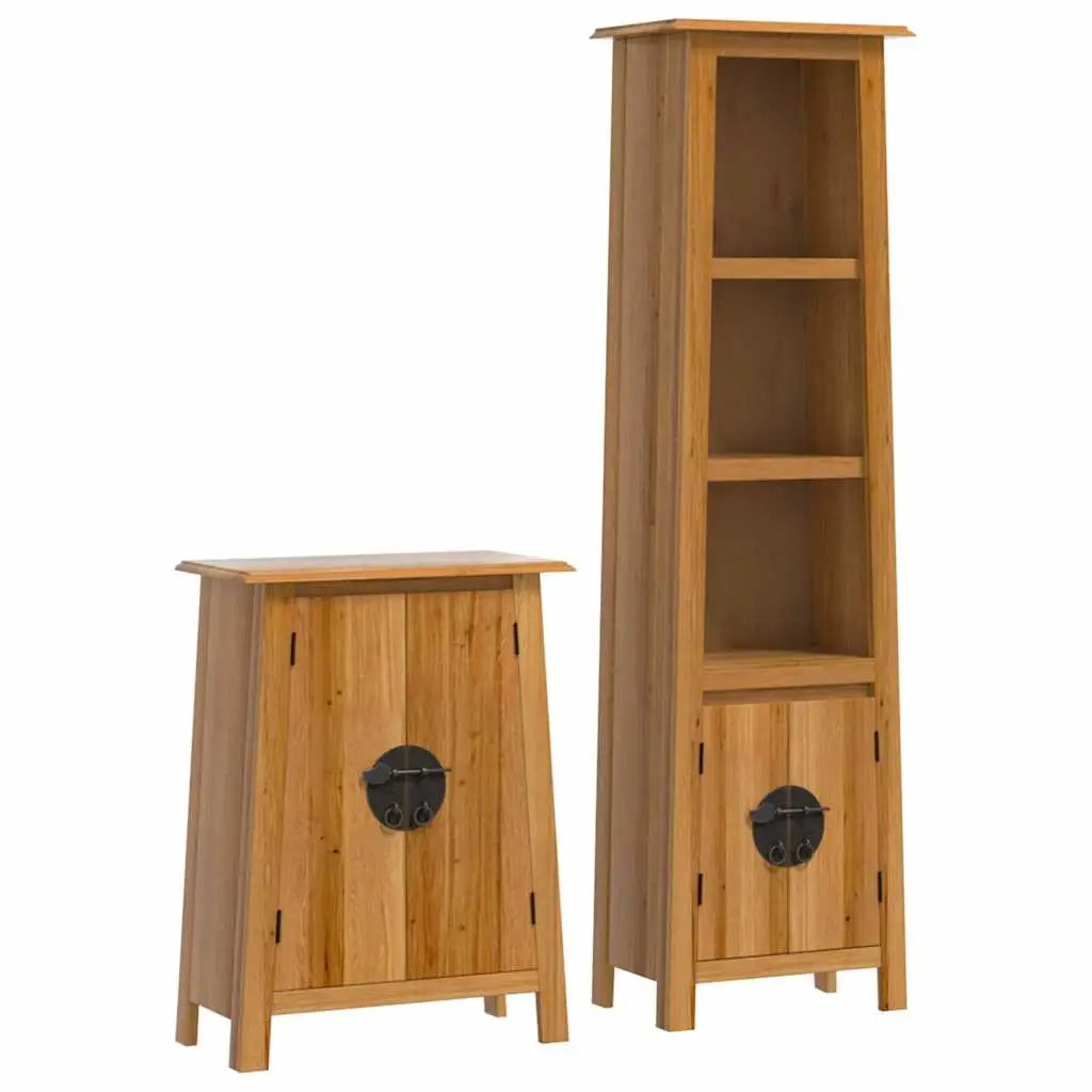Ensemble de meubles de salle de bain 2 pcs bois de pin massif - XIOS