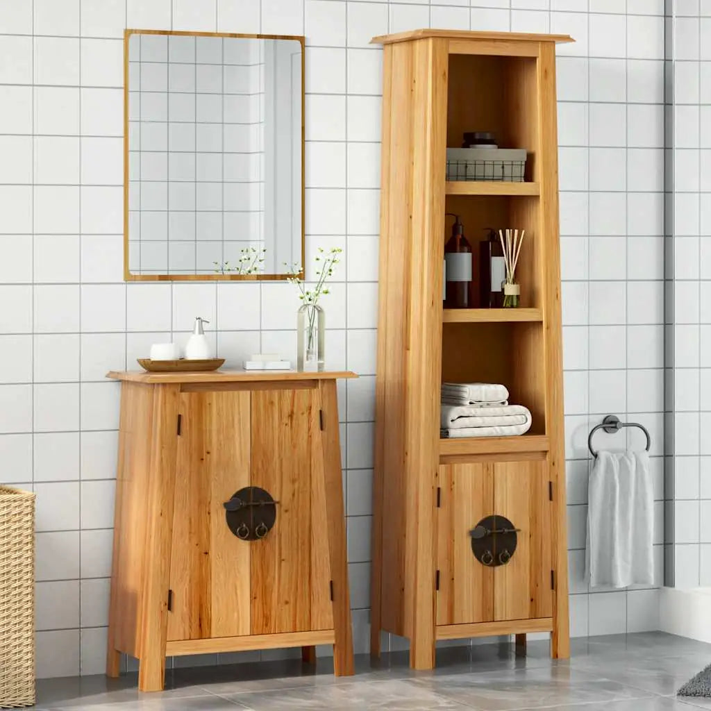 Ensemble de meubles de salle de bain 2 pcs bois de pin massif - XIOS