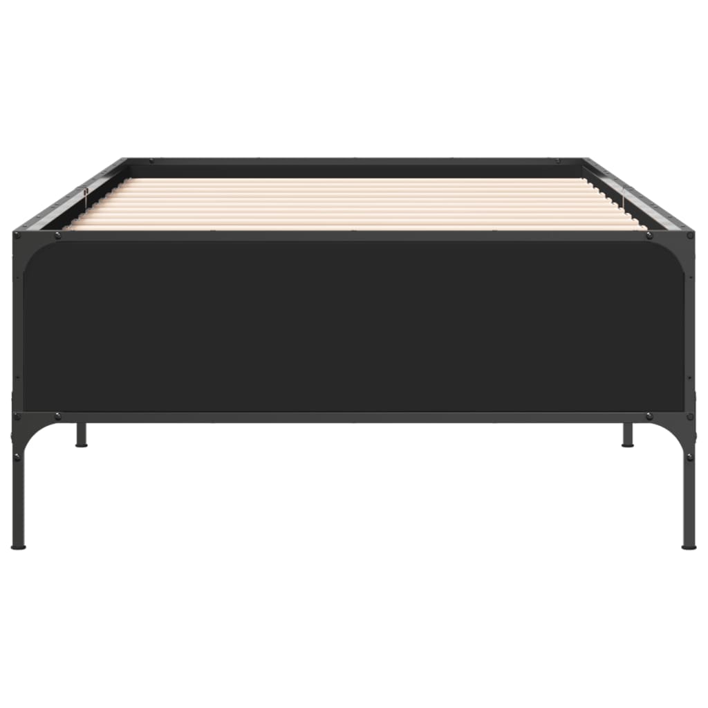 Cadre de lit sans matelas noir 100x200 cm - XIOS