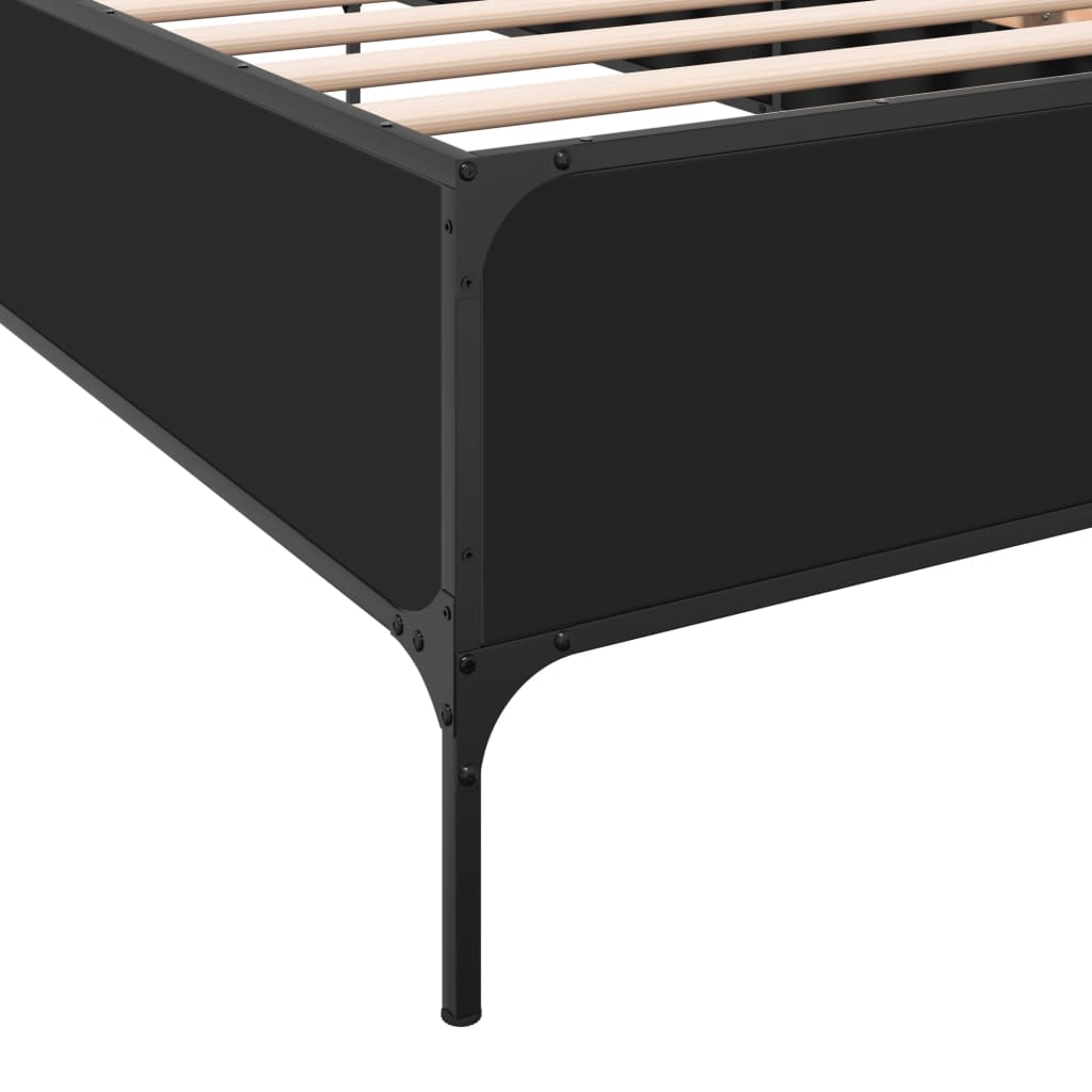 Cadre de lit sans matelas noir 100x200 cm - XIOS