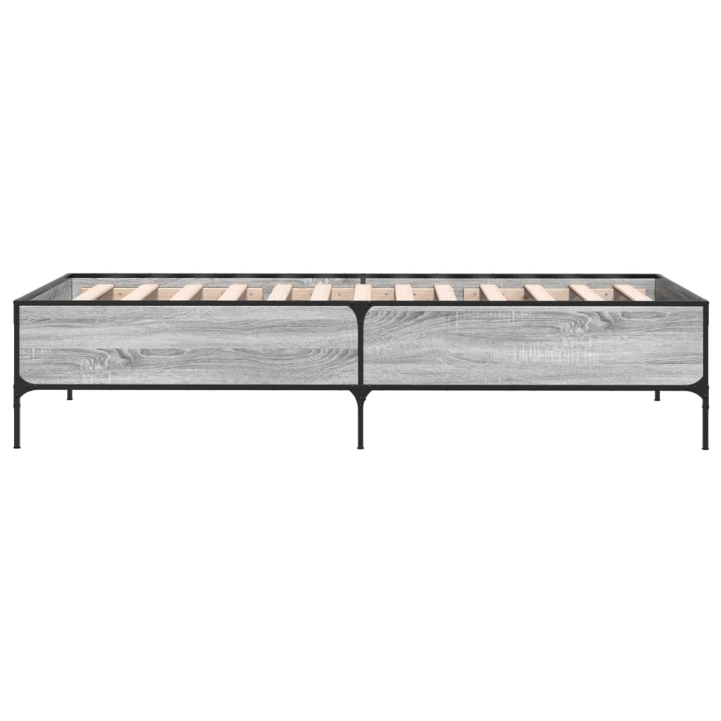 Cadre de lit sans matelas sonoma gris 100x200 cm - XIOS